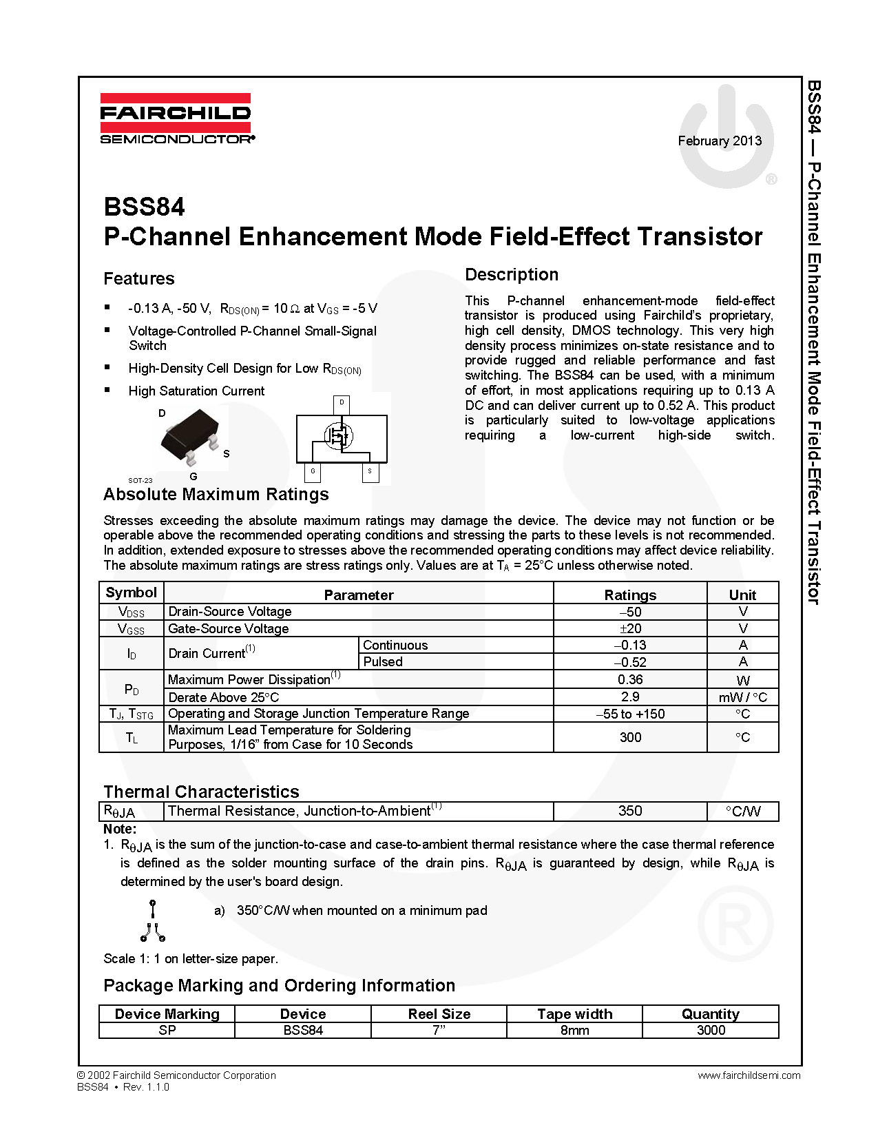 MOSFET P-CH 50V 130MA BSS84 SOT-23 3L - 產品介紹- UTC 代理商 MOSFET P-CH 50V 130MA BSS84 SOT-23 3L - 產品介紹- UTC 代理商